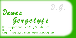 denes gergelyfi business card